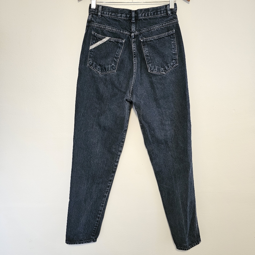 Vintage Oscar de la Renta high rise straight leg mom jeans 100% cotton blue 10